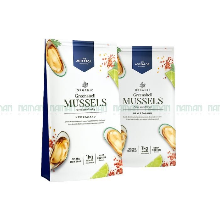 Org Greenshell Mussels Frozen New Zealand Pure Aotearoa 1Kg