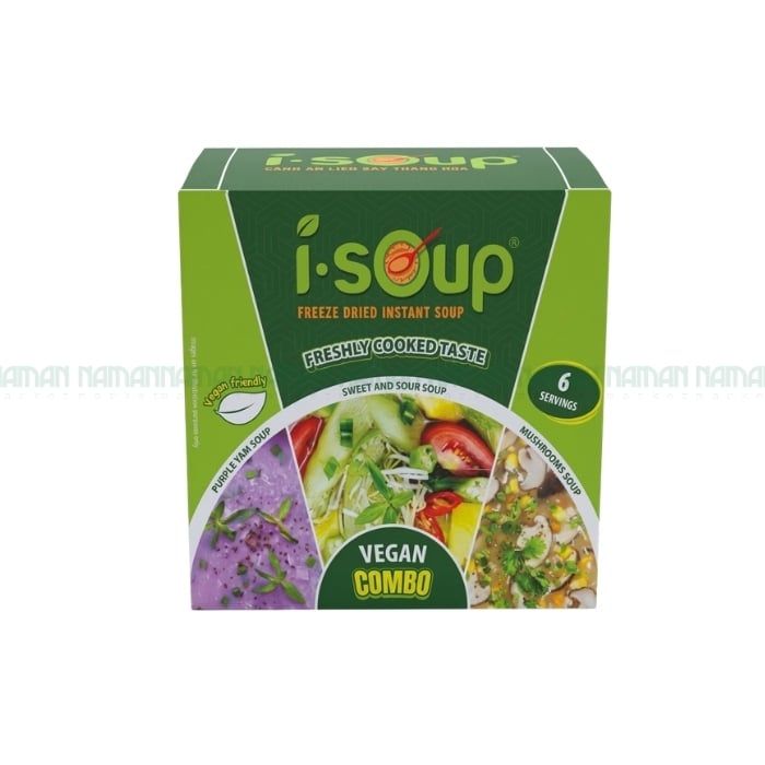 Combo Viên Canh Sấy Thăng Hoa Ăn Liền Vị Thanh Nhẹ I-Soup 64G