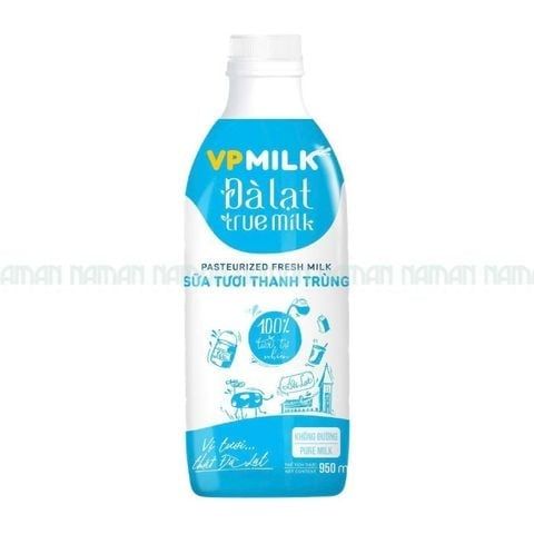 Sữa Tươi Thanh Trùng Không Đường Vpmilk 950Ml