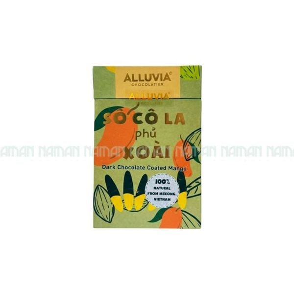 Hộp Xoài Sấy Dẻo Nhúng Chocolate Alluvia 100G