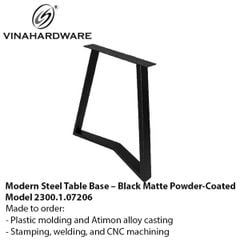 Chân Bàn Sắt Hộp “Z” Đen Mờ – Điểm Nhấn Industrial Chic - 2300.1.07206