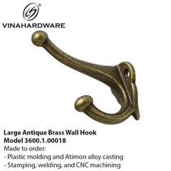 Móc Áo Đồng Giả Cổ Cỡ Lớn – Phong Cách Retro Sang Trọng - Mã 3600.1.00018