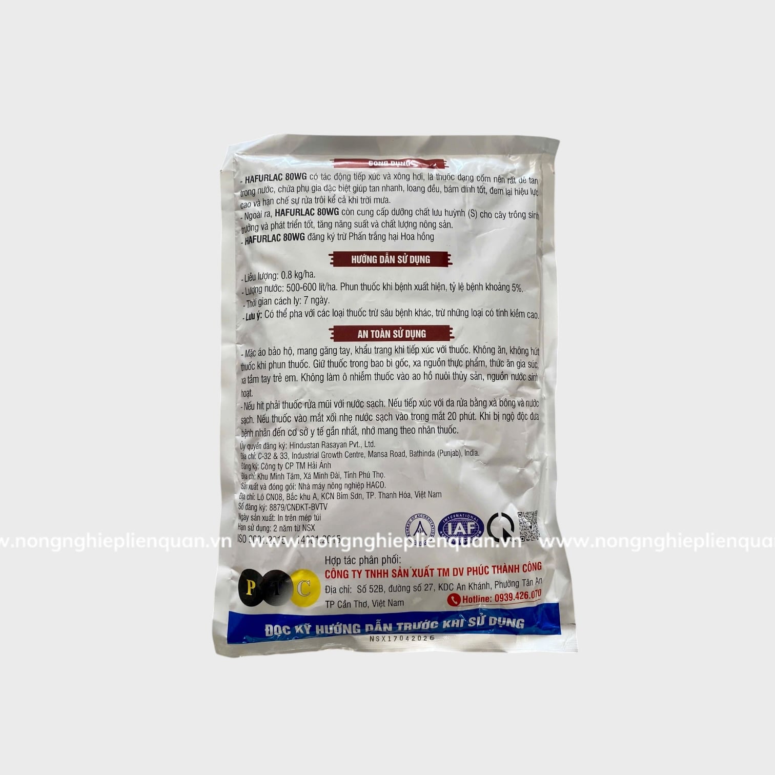 HAFURLAC 80WG (kg) PTC