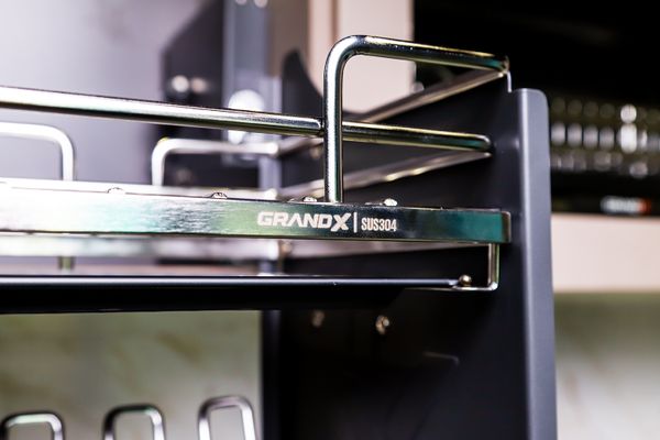 Giá bát đĩa nâng hạ 2 tầng nan Oval SUS304 Grandx Moonlight XL.60M