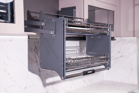 Giá bát đĩa nâng hạ 2 tầng nan Dẹt Grandx Sirius XL.60S