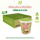  Thùng 16 Cháo yến Green Bird vị thịt bằm - Ly 55g 