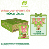  Thùng 30 Cháo yến Green Bird vị thịt bằm - Gói 55g 