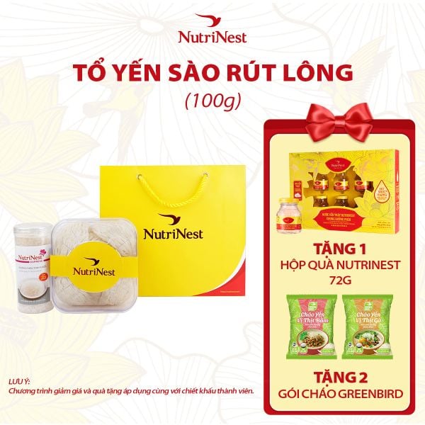  Combo Tổ Yến Sào NutriNest rút lông - 100g - Không hộp 