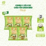  Combo 5 Cháo yến Green Bird vị thịt gà - Gói 55g 