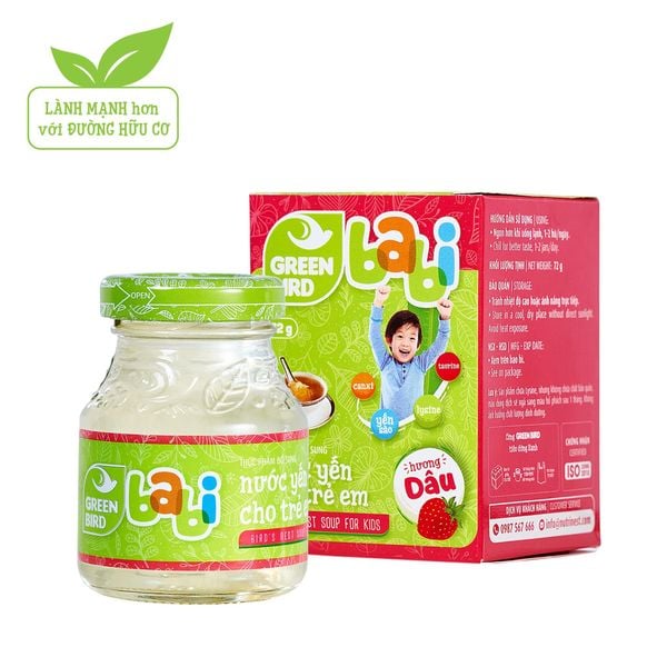  Dietary Supplement Bird’s Nest Drink For Kids With Strawberry Flavor Green Bird Babi - Jar 72 g 