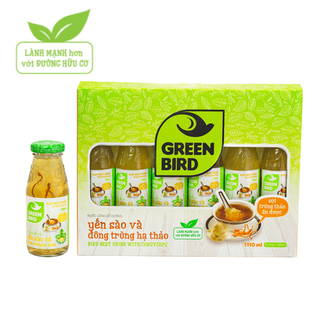 Green Bird Đông trùng 185ml - Hộp quà 6