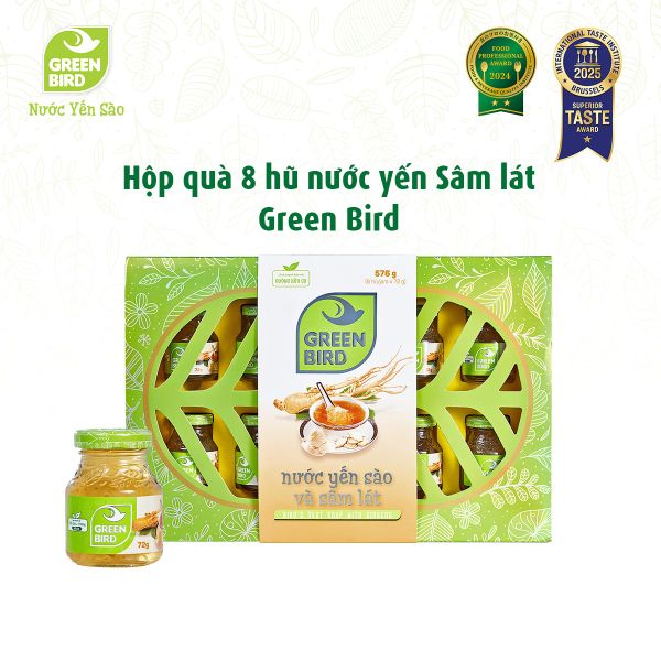  Green Bird Sâm lát 72g - Hộp quà 8 