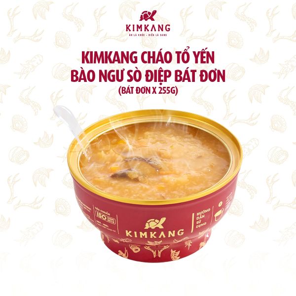  KimKang - Cháo tổ yến bào ngư sò điệp 255g 