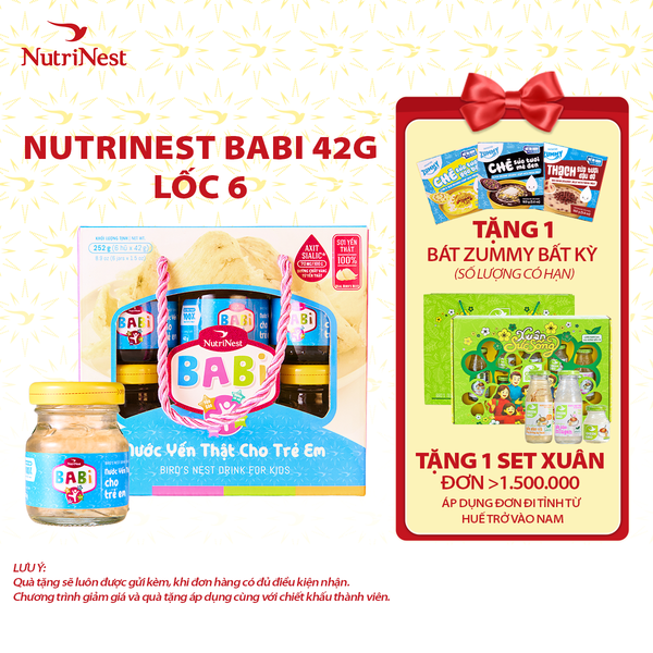  NutriNest Babi 42g - Lốc 6 