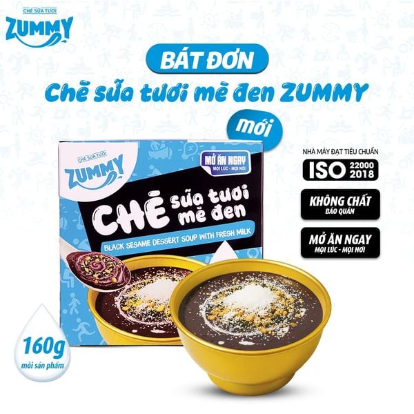  Zummy Chè sữa tươi mè đen 160g 