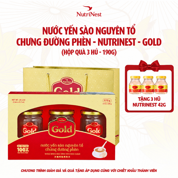  Gold 190g - Hộp quà 3 hũ 