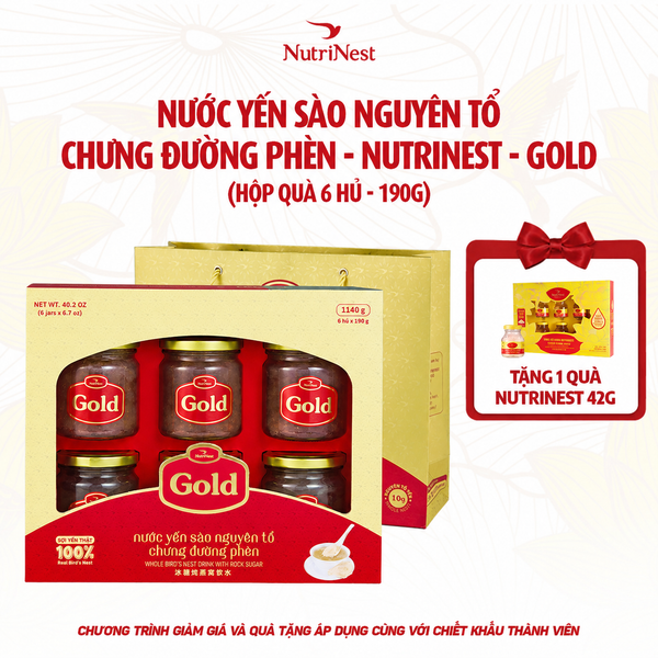  Gold 190g - Hộp quà 6 hũ 