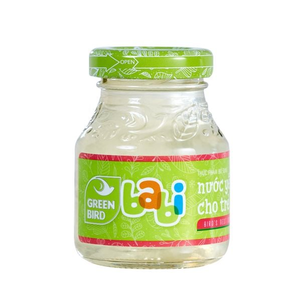  Dietary Supplement Bird’s nest drink for kids with Strawberry flavor Green Bird Babi - Pack 4 jars x 72g 