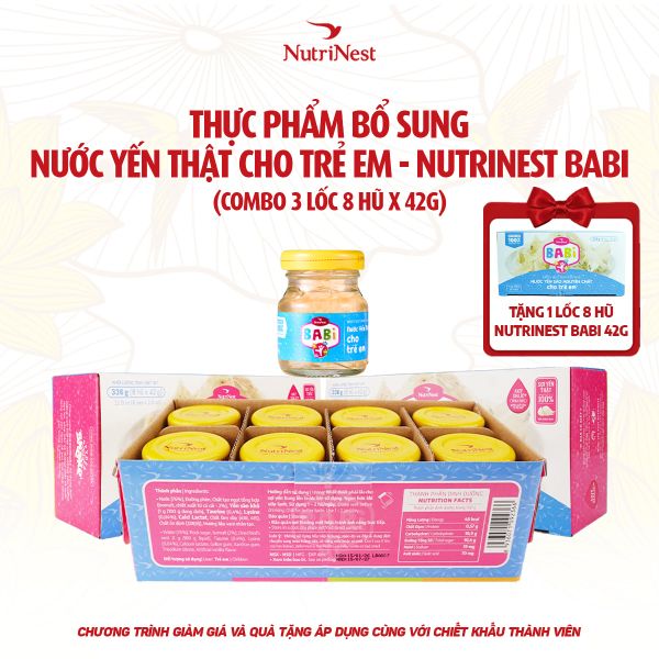  Combo 3 Lốc 8 NutriNest babi 42g 