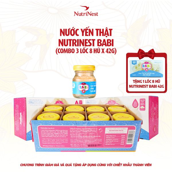  Combo 3 Lốc 8 NutriNest babi 42g 