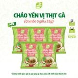  Combo 5 Cháo yến Green Bird vị thịt bằm - Gói 55g 