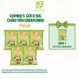  Combo 5 Cháo yến Green Bird vị thịt gà - Gói 55g 