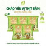  Combo 5 Cháo yến Green Bird vị thịt gà - Gói 55g 