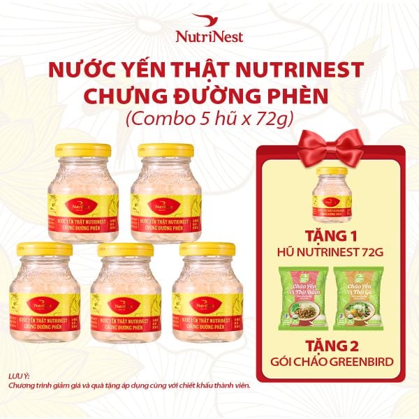  Combo 5 NutriNest 72g - Hũ đơn 