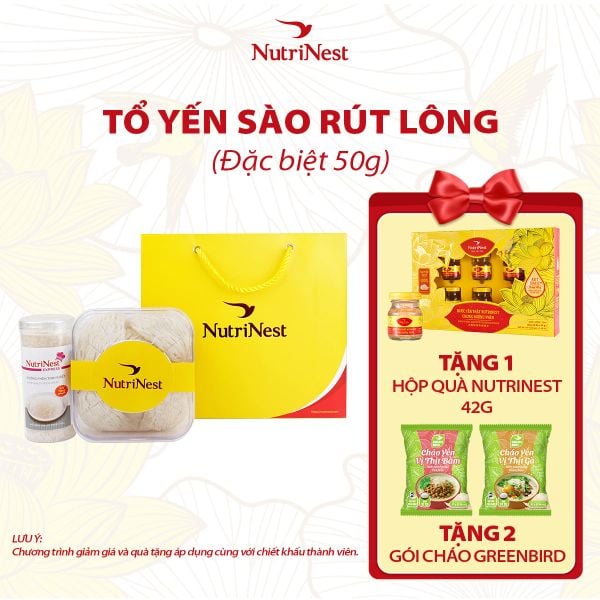  Combo Tổ Yến Sào NutriNest rút lông - Đặc biệt 50g - Không hộp 