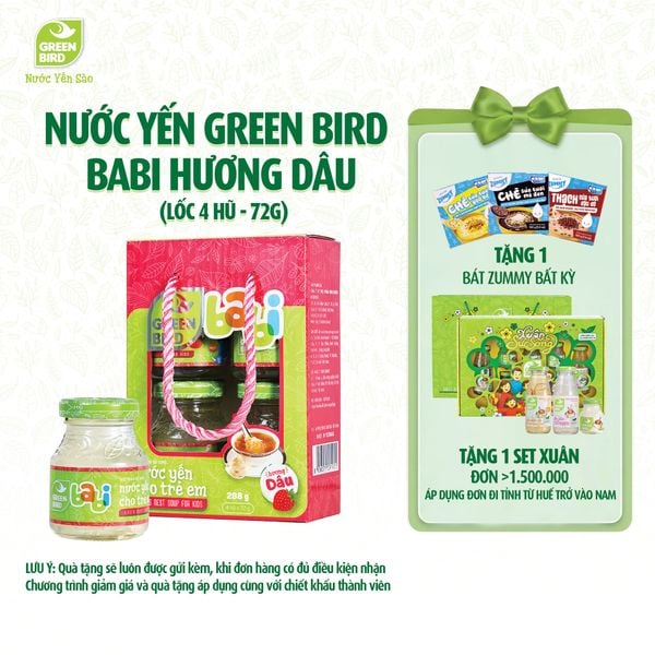  Green Bird Babi dâu 72g - Lốc 4 