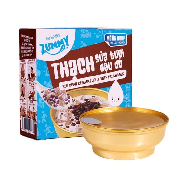  Zummy Thạch sữa tươi đậu đỏ 160g 