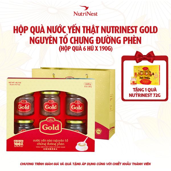  Gold 190g - Hộp quà 6 hũ 