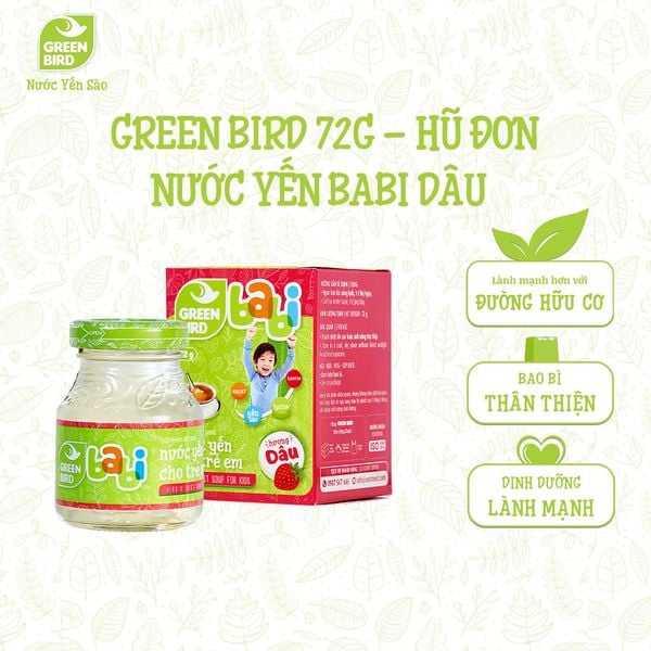  Green Bird Babi dâu 72g - Hũ đơn 