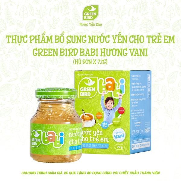  Green Bird Babi vani 72g - Hũ đơn 