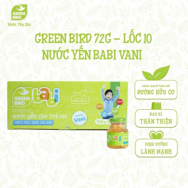  Green Bird Babi vani 72g - Lốc 10 