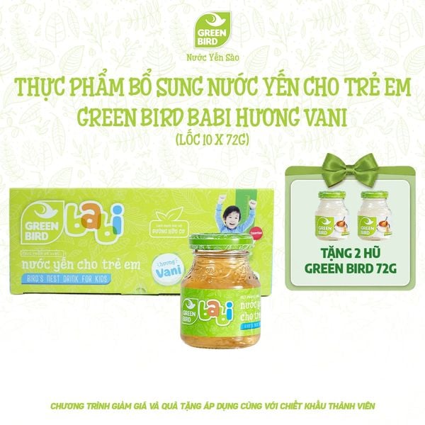  Green Bird Babi vani 72g - Lốc 10 