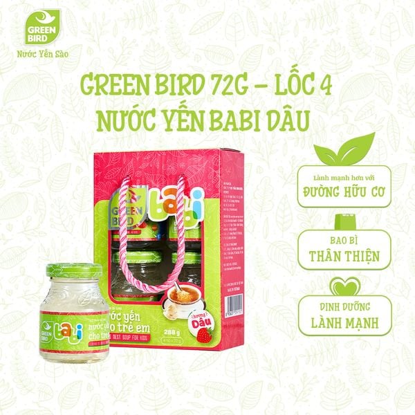  Green Bird Babi dâu 72g - Lốc 4 