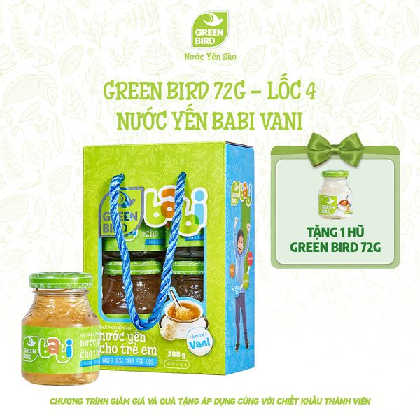  Green Bird Babi vani 72g - Lốc 4 