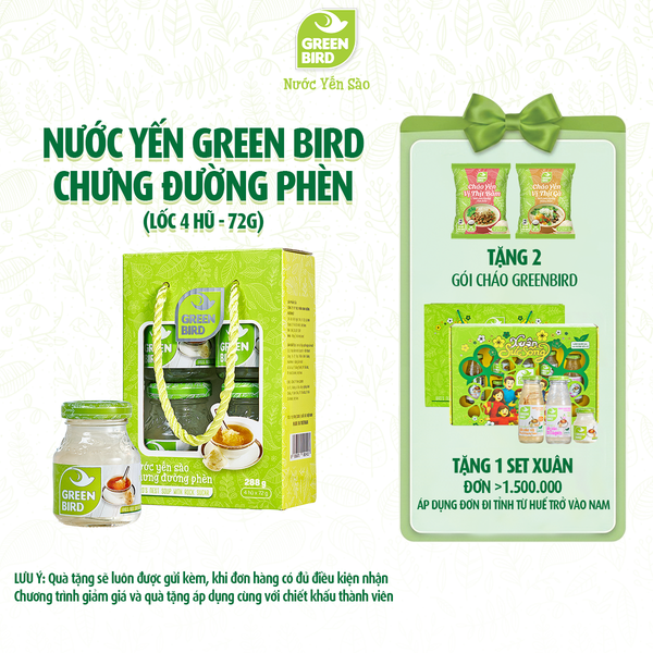  Green Bird 72g - Lốc 4 