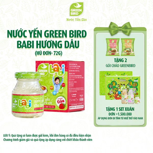  Green Bird Babi dâu 72g - Hũ đơn 
