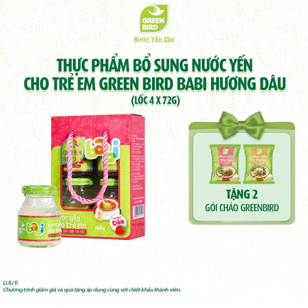  Green Bird Babi dâu 72g - Lốc 4 