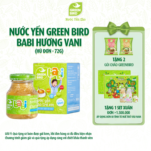  Green Bird Babi vani 72g - Hũ đơn 