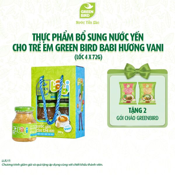 Green Bird Babi vani 72g - Lốc 4 