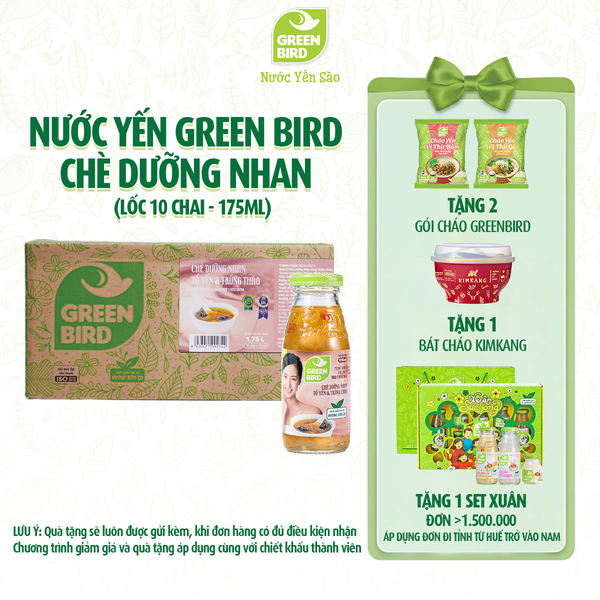  Green Bird Chè dưỡng nhan 175ml - Lốc 10 