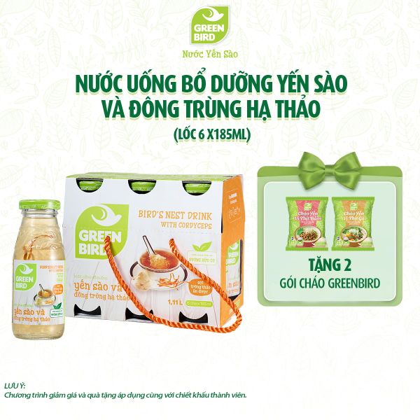  Green Bird Đông trùng 185ml - L6 