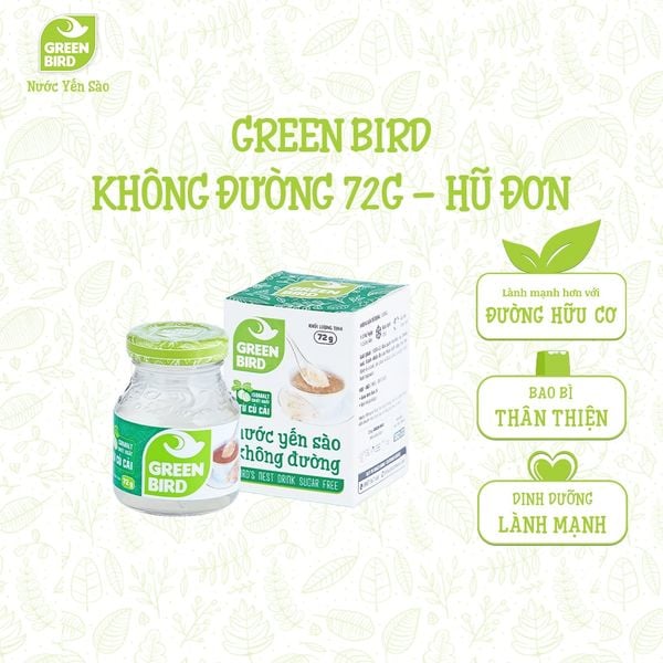  Green Bird không đường 72g - Hũ đơn 