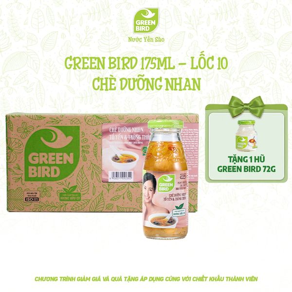  Green Bird Chè dưỡng nhan 175ml - Lốc 10 