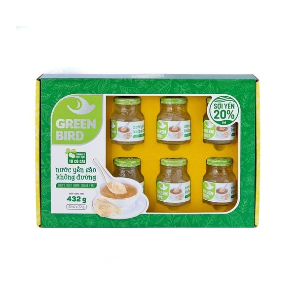  BIRD'S NEST DRINK SUGAR FREE - Pack 6 jars x 72g/jar 