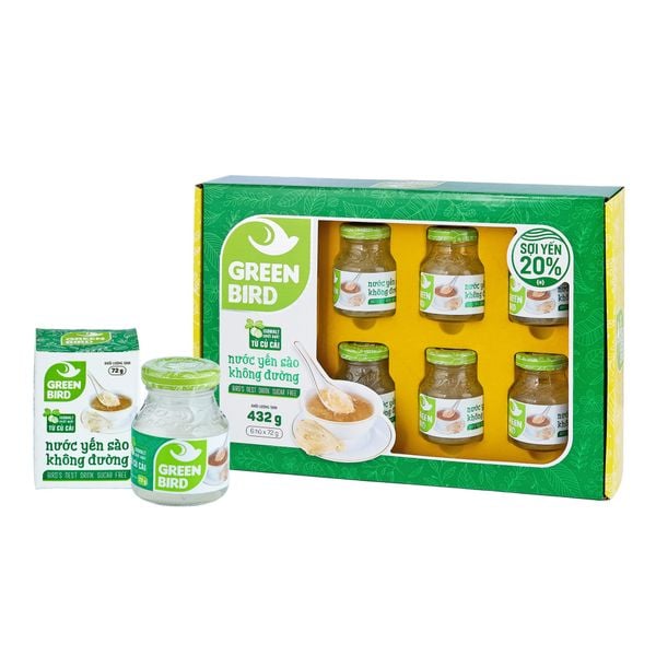  Green Bird không đường 72g - Hộp quà 6 