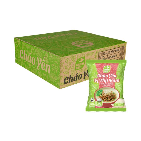  Cháo yến Green Bird vị thịt bằm  - Gói 55g 